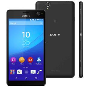 Smartphone Sony Xperia C4 Dual Preto com Tela 5.5", Dual Chip, Câmera 13MP, 4G, TV Digital, Android 5.0 e Processador Octa-Core 1.7GHz