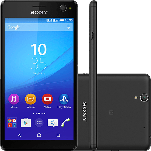 Smartphone Sony Xperia C4 Selfie Dual Desbloqueado Android 5 Lollipop Tela Full HD 5.5" 16GB de Memória Interna 4G Câmera Frontal 5MP e Traseira 13MP Preto