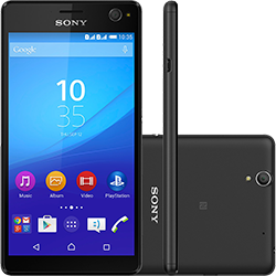 Smartphone Sony Xperia C4 Selfie Dual Desbloqueado Android 5 Lollipop Tela Full HD 5.5" 16GB de Memória Interna 4G Câmera Frontal 5MP e Traseira 13MP Preto