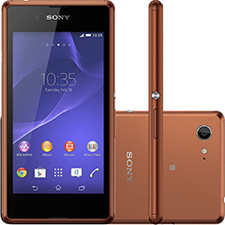 Smartphone Sony Xperia E3 Dual Chip Desbloqueado Android 4.4 Tela 4.5" 4GB 3G Wi-Fi Câmera 5MP - Cobre
