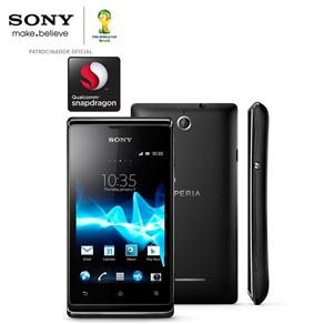 Smartphone Sony Xperia e Dual Preto com Dual Chip, Tela de 3,5", Câmera 3.2MP, Processador de 1 GHz, Android 4.0, 3G, Wi-Fi e AGPS