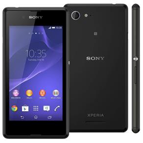 Smartphone Sony Xperia E3 Preto com Tela 4.5", Dual Chip, Câmera 5MP, 3G, Wi-Fi, Android 4.4 e Processador Quad-Core 1,2GHz