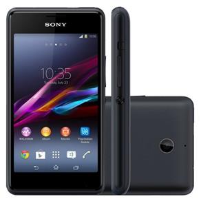 Smartphone SONY Xperia E1 D2104 com Android 4.3, Dual Core 1.2GHZ, Camera 3MP, Memoria 4GB Preto