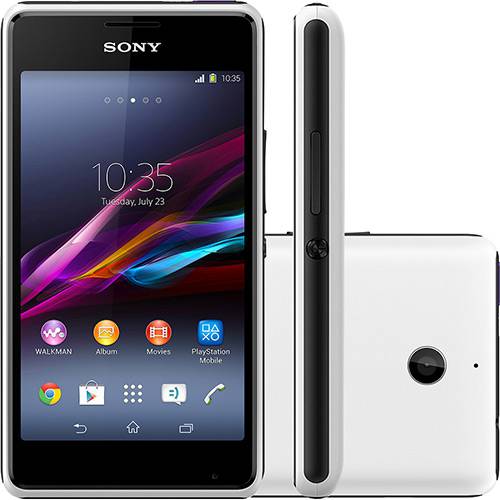Smartphone Sony Xperia E1 Desbloqueado Vivo Android 4.3 Tela 4" 4GB 3G Wi-Fi Câmera 3MP - Branco