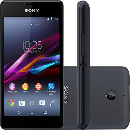 Tudo sobre 'Smartphone Sony Xperia E1 Desbloqueado Vivo Android 4.3 Tela 4" 4GB 3G Wi-Fi Câmera 3MP - Preto'