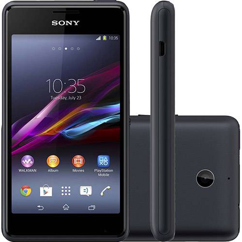 Tudo sobre 'Smartphone Sony Xperia E1 Dual Chip Desbloqueado Claro Android 4.3 Tela 4" 4GB Wi-Fi Câmera 3MP - Preto'