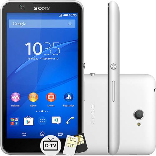 Tudo sobre 'Smartphone Sony Xperia E4 Dual Chip Desbloqueado Android 4.4 Tela 5" 8GB 3G Wi-Fi Câmera 5MP - Branco'