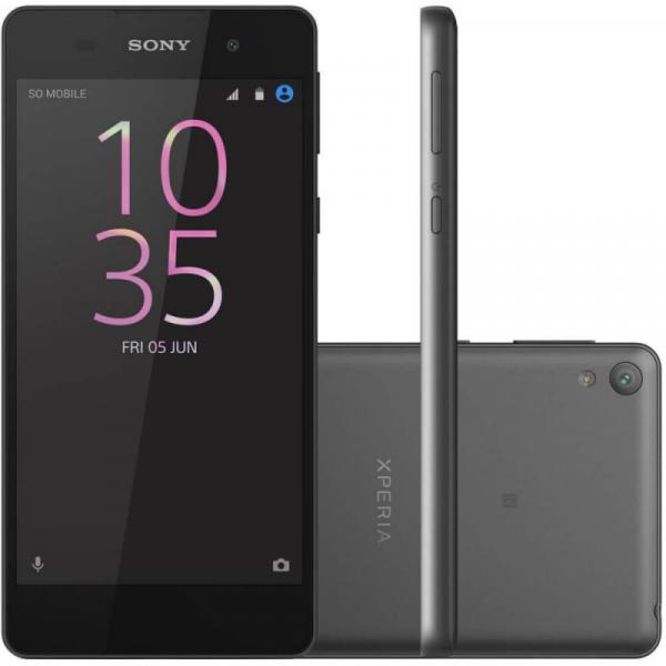 Smartphone Sony Xperia E5 Preto 5" Câmera 13MP 16GB Quad Core 1.5 de RAM