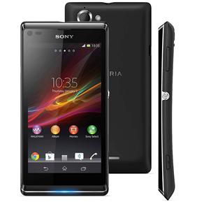 Smartphone Sony Xperia L Preto com Tela 4.3", Câmera 8MP, 3G, Android 4.1 e Processador Snapdragon Dual Core de 1GHz - Oi