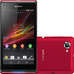 Smartphone Sony Xperia L Vermelho Android 4.1 3G Câmera 8MP 8GB NFC