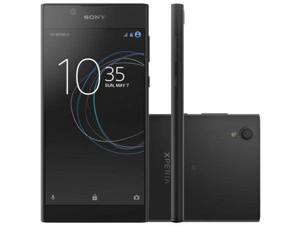 Smartphone Sony Xperia L1 Dual 16GB Preto - Dual Chip 4G Câm. 13MP + Selfie 5MP Tela 5.5”