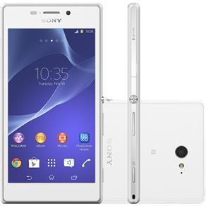Smartphone Sony Xperia M2 Aqua Desbloqueado Android 4.4 Tela 4.8" 8GB 4G Câmera 8MP Branco