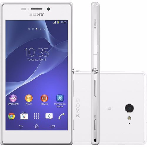 Smartphone Sony Xperia M2 Aqua Desbloqueado Android 4.4 Tela 4.8" 8GB 4G Câmera 8MP Branco