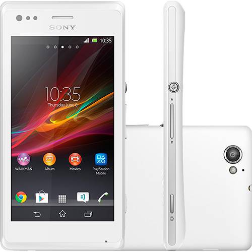 Smartphone Sony Xperia M Dual Desbloqueado Tim Android 4.1 Tela 4" 4GB 3G Wi-Fi Câmera 5MP GPS - Branco