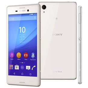Smartphone Sony Xperia M4 Aqua Dual Branco à Prova D'água* com 16GB, Tela 5", Dual Chip, 4G, Câmera 13MP, Android 5.0 e Processador Octa-Core