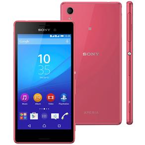 Smartphone Sony Xperia M4 Aqua Dual Coral à Prova D'água* com 16GB, Tela 5", Dual Chip, 4G, Câmera 13MP, Android 5.0 e Processador Octa-Core