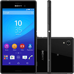 Smartphone Sony Xperia M4 Aqua Dual Desbloqueado Android 5.0 Tela 5" Memória Interna 16GB Câmera de 13MP Preto