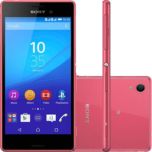 Smartphone Sony Xperia M4 Aqua Dual Dual Chip Tela 5" 16GB 4G 13MP - Coral