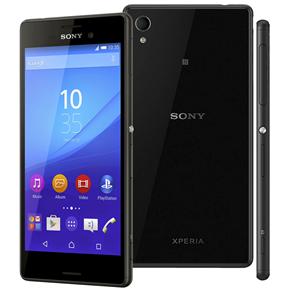 Smartphone Sony Xperia M4 Aqua Dual Preto à Prova D'água* com 16GB, Tela 5", Dual Chip, 4G, Câmera 13MP, Android 5.0 e Processador Octa-Core