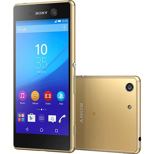 Tudo sobre 'Smartphone Sony Xperia M5 Dual Chip Android 5.0 Tela 5" 16GB 4G Câmera 21MP - Dourado'
