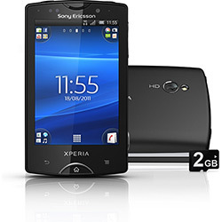 Smartphone Sony Xperia Mini Pro Desbloqueado Preto - Android 2.3, Tela Touch 3", Câmera 5MP, 3G, Wi-Fi, Memória Interna 320MB e Cartão de Memória 2GB