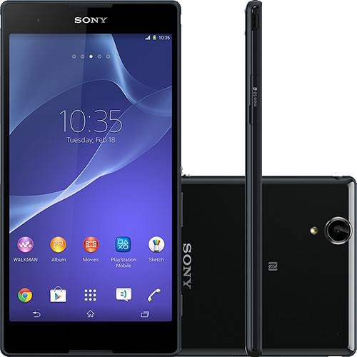 Smartphone Sony Xperia T2 Ultra Dual Chip Desbloqueado Android 4.3 Tela 6" 8GB 3G Wi-Fi Câmera 12.1MP GPS - Preto