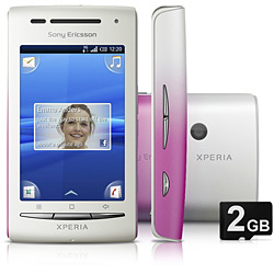 Tudo sobre 'Smartphone Sony Xperia X8 Desbloqueado Vivo Branco/Rosa - Android 2.1, Câmera 3.2MP 3G/Wi-Fi 128MB'