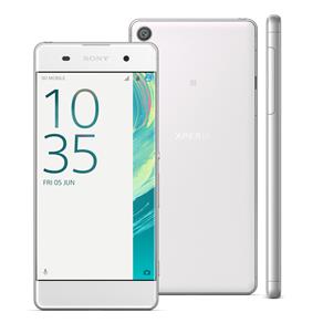 Smartphone Sony Xperia XA F3116 Branco com 16GB, Tela Curva de 5", Dual Chip, Câmera 13MP, 4G, Android 6.0, Processador Octa-Core e 2GB RAM