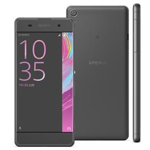 Smartphone Sony Xperia XA F3116 Preto com 16GB, Tela Curva de 5", Dual Chip, Câmera 13MP, 4G, Android 6.0, Processador Octa-Core e 2GB RAM