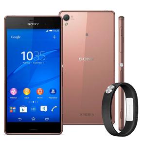 Smartphone Sony Xperia Z3 Cobre com Tela 5.2", Dual Chip, Câmera 20.7MP, 3G/4G, Android 4.4 e Processador Quad-Core de 2.5 GHz + Smartband
