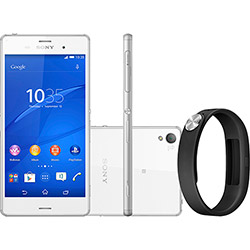 Smartphone Sony Xperia Z3 Desbloqueado Android 4.4 Tela 5.2" 16GB 4GWi-Fi Câmera 20.7MP - Branco + Pulseira SmartBand