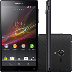 Smartphone Sony Xperia ZQ Desbloqueado Tim Preto Processador Quad-Core 1.5 Ghz Android 4.1 Tela 5" 4G Wi-Fi Câmera 13MP Memória Interna 16GB GPS NFC