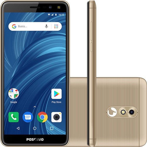 Smartphone Twist 2 Pro S532 1GB Quad-core 3G Dual Chip Android Oreo 5,7 Dourado Positivo