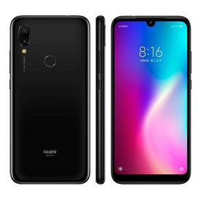 Smartphone Xiaomi Redmi 7 Preto, Tela 6.26”, 3GB Ram + 32GB, Câmera Dupla 12MP+2MP/8MP, Dual Sim