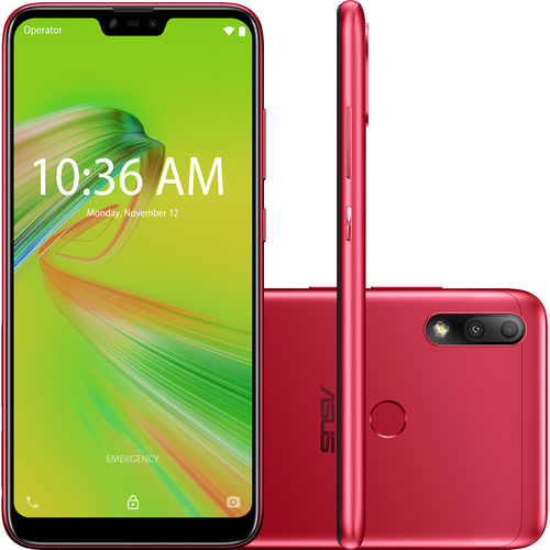 Smartphone Zenfone Asus Max Plus M2 ZB634KL-4C003BR 32GB Dual Chip Android Oreo Tela 6,2” Qualcomm QSP SIP1 4G Câmera Dupla 12MP+5MP - Vermelho