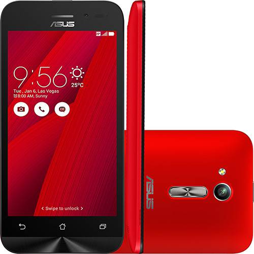 Tudo sobre 'Smartphone Zenfone Go Dual Chip Android 5.1 Tela 4,5'' 8GB 3G Câmera 5MP- Vermelho'