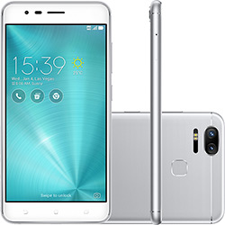 Smartphone Zenfone 3 Zoom Dual Chip Android 6.0 Tela 5.5" Qualcomm Snapdragon 8953 32GB 4G Câmera 12MP Dual Cam - Prata