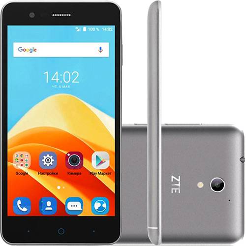 Smartphone ZTE Blade A510 Dual Chip Android 6.0 Tela 5" Quad Core 8GB Câmera 4G Wi-Fi 13MP - Cinza