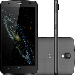 Smartphone ZTE Blade L5 Dual Chip Android Tela 5.1" 8GB 3G Wi-Fi Câmera 8MP - Cinza Escuro + Capa Branca