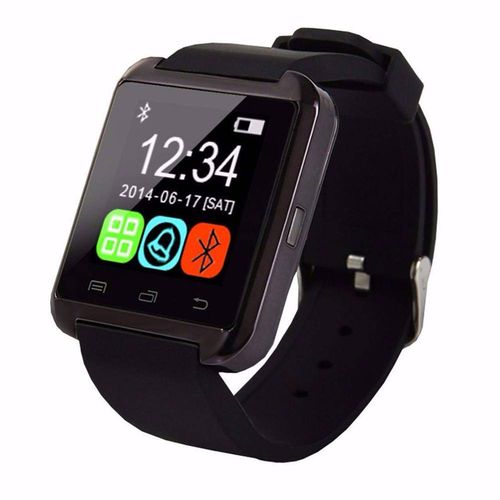 Smartwatch Bluetooth Compativel com Android Touch com Pedometro e Contador de Calorias U8 Preto
