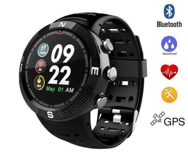 Smartwatch F18 Sports GPS Monitor Cardíaco Prova Dágua - No.1