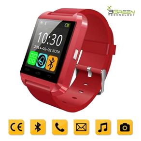 Tudo sobre 'Smartwatch 3Green Bluetooth Android Touchscreen com Pedômetro e Contador de Calorias U8 Vermelho'