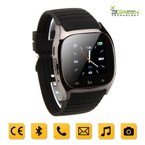 Tudo sobre 'Smartwatch 3green Bluetooth Compativel Iphone 5, 5s, 6, 6s E Android Bluetooth 4.0 Touch M26s Preto'