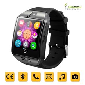 Smartwatch 3Green Chip Todas Operadoras Bluetooth Câmera Selfie Touchscreen Android Q18 Preto