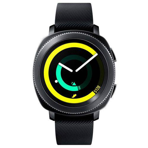 Smartwatch Samsung Gear Sport Preto, Tela 1.2", Amoled, 4gb, Wi-Fi, Bluetooth e Gps
