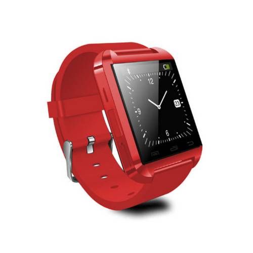 Smartwatch U8 Vermelho Relógio Inteligente Bluetooth Android Iphone