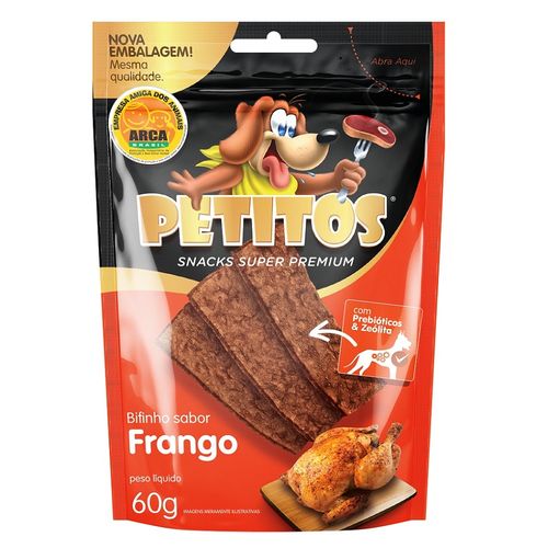 Snack Petitos para Cães Bifinho Sabor Frango - 60g