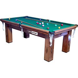 Snooker Residencial com Pedra Ardósia 2,20x1,20cm Cerejeira Verde - Life Zone