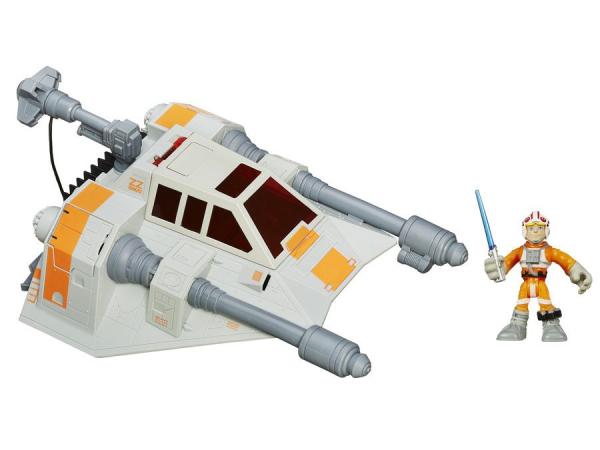 Tudo sobre 'Snowspeeder com Luke Skywalker Playskool Star Wars - 2 Peças Hasbro'