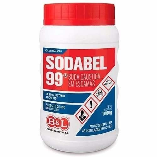 Soda Cáustica em Escamas 1 Kg Sodabel 99 - Buschle Lepper